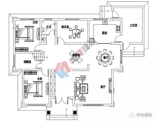 新中式二層農(nóng)村自建別墅設(shè)計圖紙