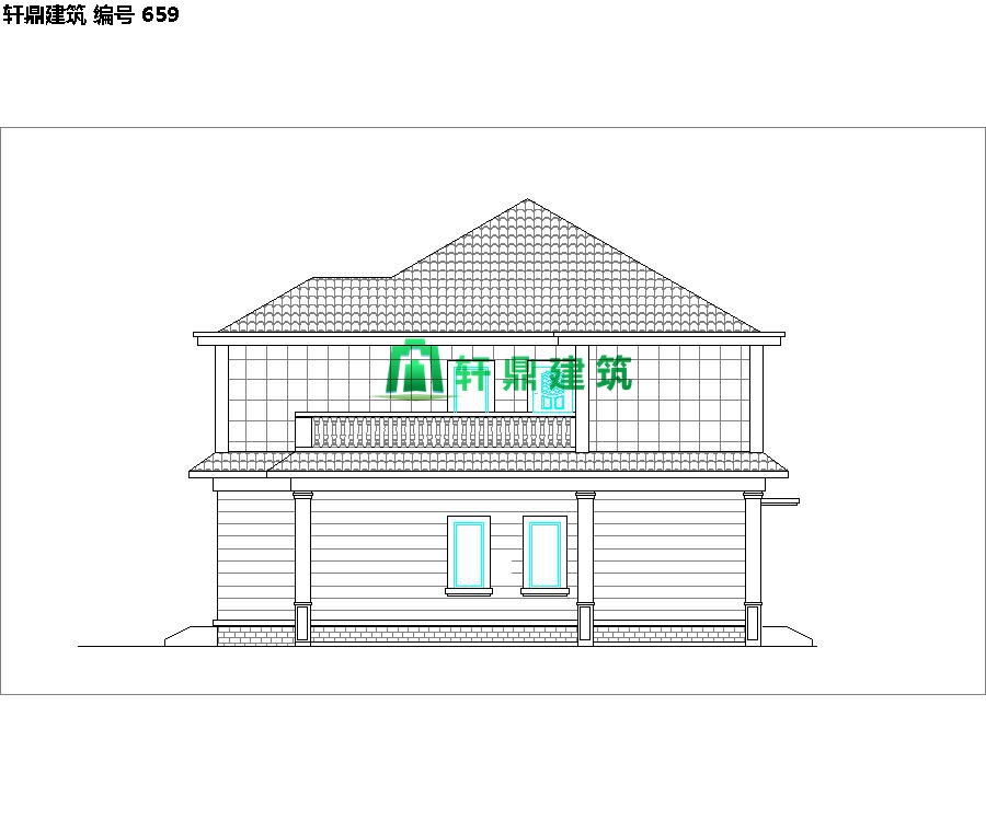 清新小二層自建別墅設計施工圖04.jpg