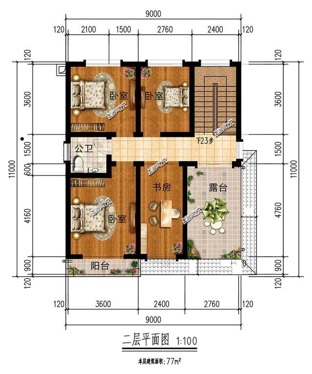 25萬兩層別墅效果圖