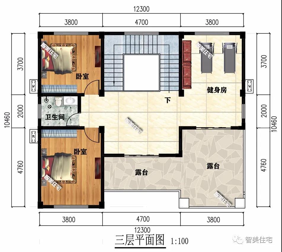 帶有庭院設計的鄉(xiāng)村別墅
