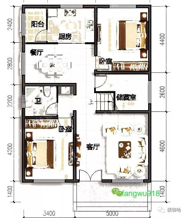 兩層半小戶(hù)型自建房設(shè)計(jì)圖