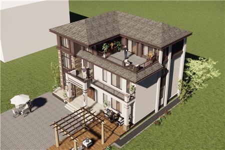 新中國(guó)風(fēng)格的農(nóng)村自建住宅