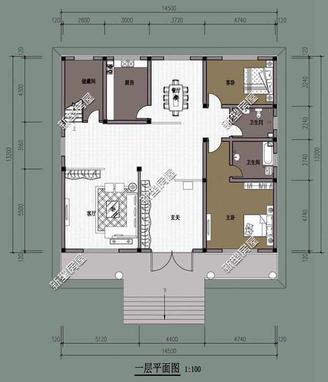 帶陽臺(tái)的農(nóng)村建筑設(shè)計(jì)圖