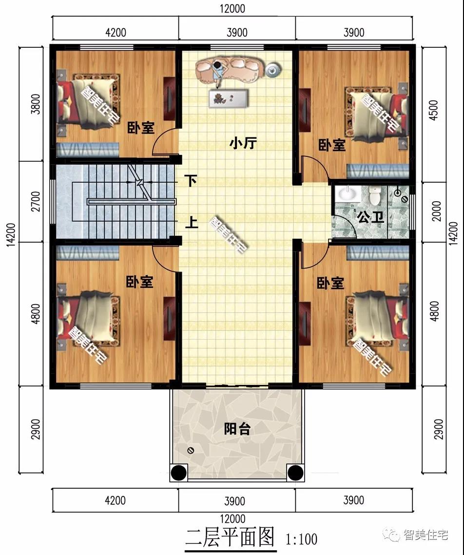 平屋頂設(shè)計(jì)的農(nóng)村別墅
