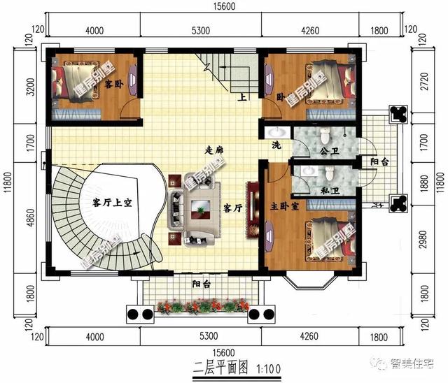 兩個客廳設(shè)計成的農(nóng)村別墅設(shè)計