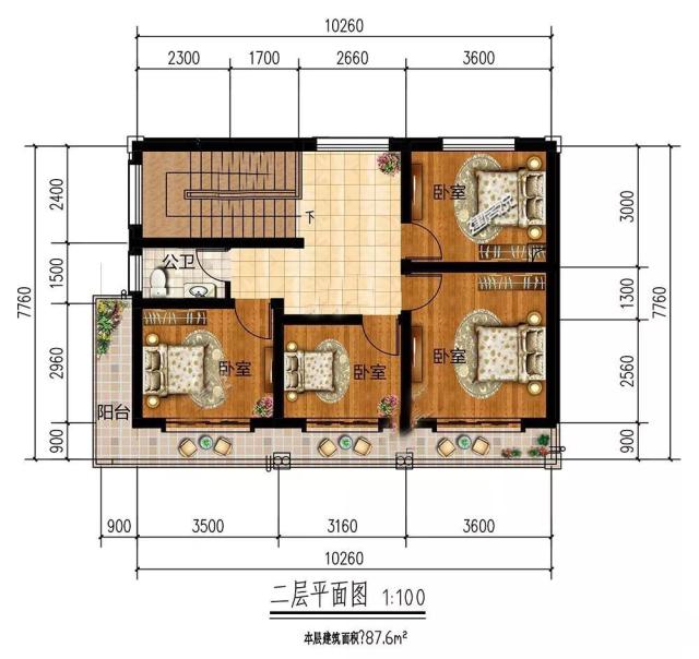 二層農(nóng)村別墅設計圖