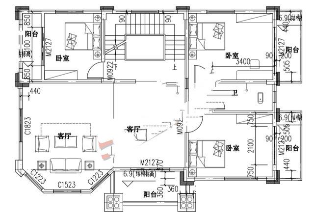 農(nóng)村豪華四層獨(dú)戶別墅設(shè)計(jì)圖