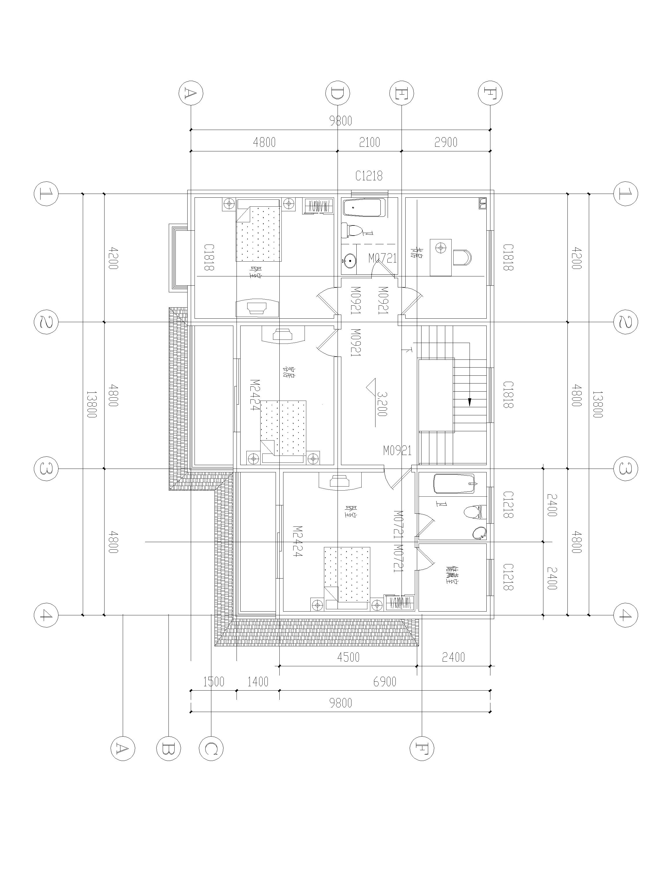 現(xiàn)代鄉(xiāng)村小別墅，建筑面積240㎡，造型簡單，普通施工隊(duì)都能修建