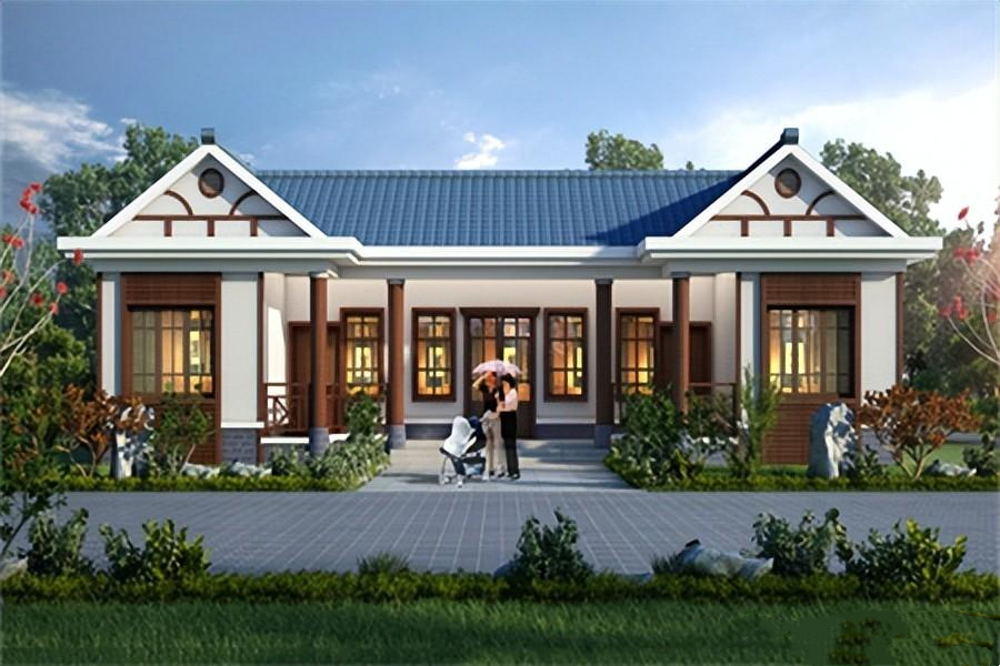 造價僅15萬的農(nóng)村自建一層別墅，新中式風(fēng)格農(nóng)村自建一層房屋