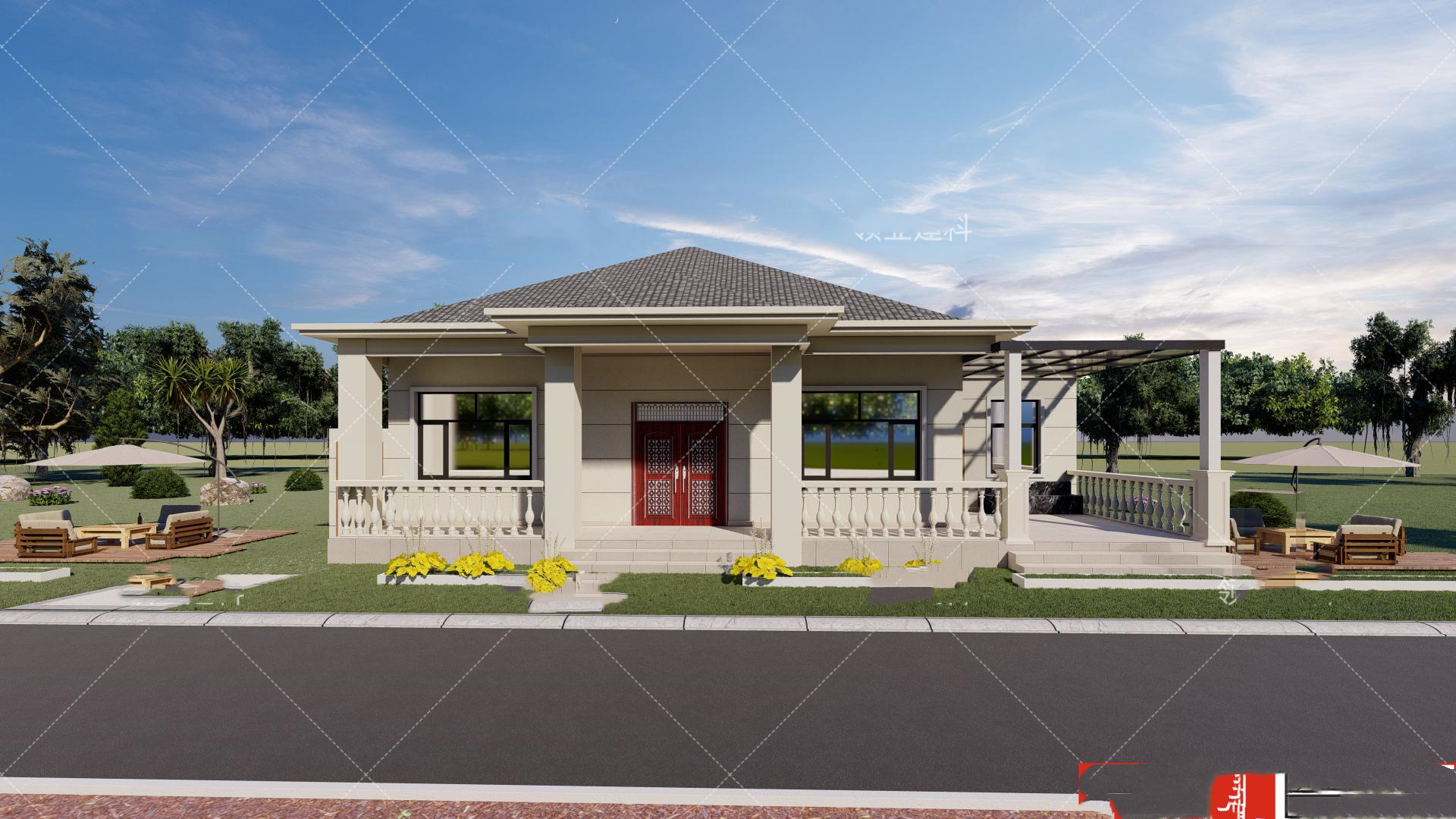 回老家改農(nóng)村自建一層別墅，僅17萬（農(nóng)村自建一層別墅效果圖賞析）