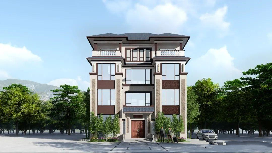四層農(nóng)村別墅效果圖，最新農(nóng)村建房別墅效果圖紙